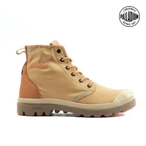 Palladium Pampa Lite+ Recycle WP+ Women's Boots Brown | UK Q349-ZIV